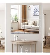 Vlush Full Length Wall Mirror Tiles 11'' x 11'' x 4PCS Full Body Mirror, Full Length Mirror Wall ...