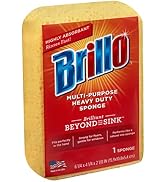 Brillo Multi-Purpose Heavy Duty Household Sponge, Strong, Long Lasting (Multi-Purpose Heavy Duty,...