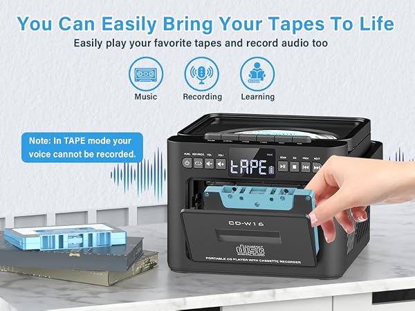 cd cassette player combo