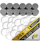 Ceramic Magnets for Crafts with Transparent Glass Cabochons - Clear Glass Dome 1 inch (25mm) and ...