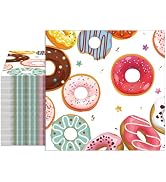 40 Pack Donut Napkins Disposable Colorful Candy Paper Napkins Perfect for Dinner Ice Cream Birthd...