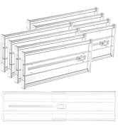 Vtopmart 8 Pack 6" Tall Upgrade Drawer Dividers for Big and Deep Drawer, 12.8"-22.3" Adjustable E...