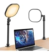 ULANZI K7 Streaming Video Conferencing Light with Stand C-Clamp, Brightness/Color Temperature Adj...