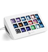 AJAZZ AKP153 Stream Studio Controller Keypad Type-c Wired Keyboard-White | 15 Macro LCD Key,1 Sid...