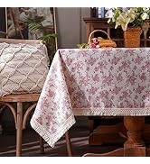 ARTABLE Vintage Tablecloth Rectangle Waterproof Oil Proof Farmhouse Style Table Cover for Kitchen...