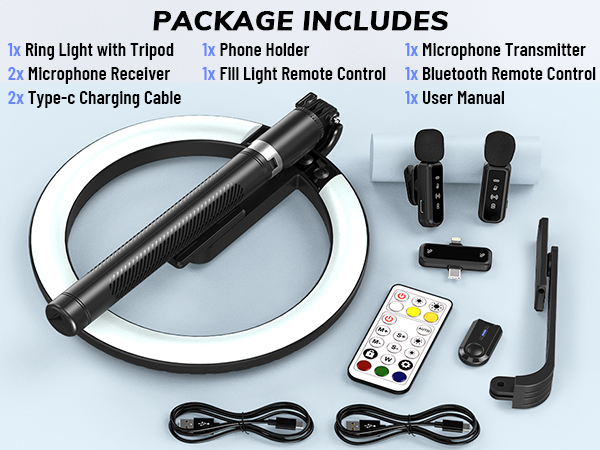 YouTube starter kit with 10? ring light with tripod stand
