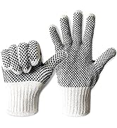 12 Pairs Cotton Work Gloves with Double-side PVC Dots, String Knit Safety Protection Glove for Wa...