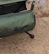 MOONCY Portable Camping Table, Ultralight Beach Table with Oil-Proof Mat and Mesh Storage Bag, Al...