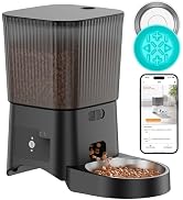 HoneyGuaridan Automatic Cat Feeder, 5G WiFi Cat Food Dispenser with App Control, Timed Feeder wit...