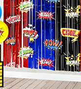 Foil Fringe Curtains Backdrop Birthday Party Decorations