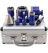 SHDIATOOL Diamond Drilling Core Bits Set Chamfer Bits for Porcelain Tile Marble Ceramic Granite M...