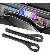 2PCS Car Seat Gap Filler Organizer,Upgrade Car Side Seat Gap Filler with Phone Holder,Multifuncti...