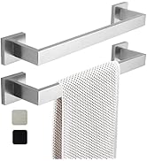 16 Inch Towel Bar 2 Pack for Bathrooms 12/16/24 Inch Stainless Steel 304 Brush Nickel Towel Holde...