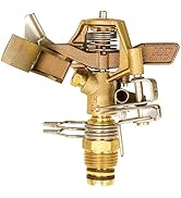 Rain Bird 25PJDAC Brass Impact Sprinkler, Adjustable 20° - 360° Pattern, 20' - 41' Spray Distance