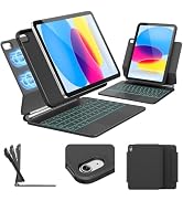ZYNTHRALIX for iPad 11th (A16) /10th Gen Keyboard Case, Multi-Magnetic Mode | Portrait/Landscape,...
