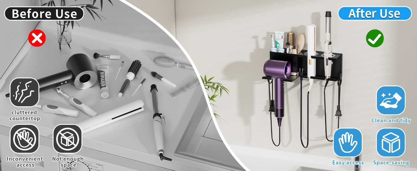curling iron holder