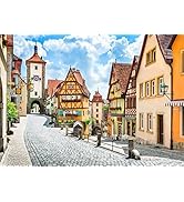 BELECO Oktoberfest Backdrop 7x5ft Fabric German Bavaria Town Street Backdrop Oktoberfest Bavarian...