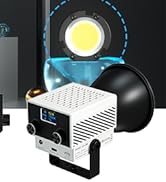 Bi-Color LED Video Light, Portable 60W COB Continuous Output Lighting, CRI=96, TLCI=97, 2.4 Hz/Bl...