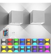SURPALIG LED RGB Wall Lights for Room Decor, 16 Colors Remote Control, 6000mAh Battery Operated W...