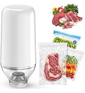 BAMCOO Vacuum Sealer for Food, Powerful Handheld Vacuum Sealer Machine, Portable Food Sealer for ...