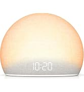 HOUSBAY Sunrise Alarm Clock, White Noise Sound Machine for Bedroom | Natural Wake-Up Light with G...