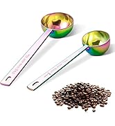 Premium coffee scoop set, set of 2, Metal stainless steel long handle coffee scoop, measuring cof...