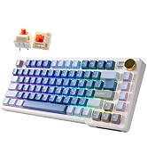 iRocks K103R RGB 75% Mechanical Gaming Keyboard w/Knob, Bubble Switch | Wireless, 81 PBT Keys, Ho...