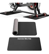 TOBWOLF 2PCS Non-Slip Mat Compatible with Peloton Bike, Concept 2 Rowing Machine, Exercise Bike M...
