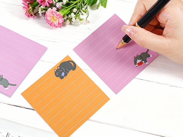 cat sticky notes