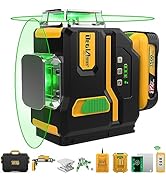 DEGLASERS Laser Level, 3x360° Self Leveling Green Cross Line Laser Level Tool for Construction an...