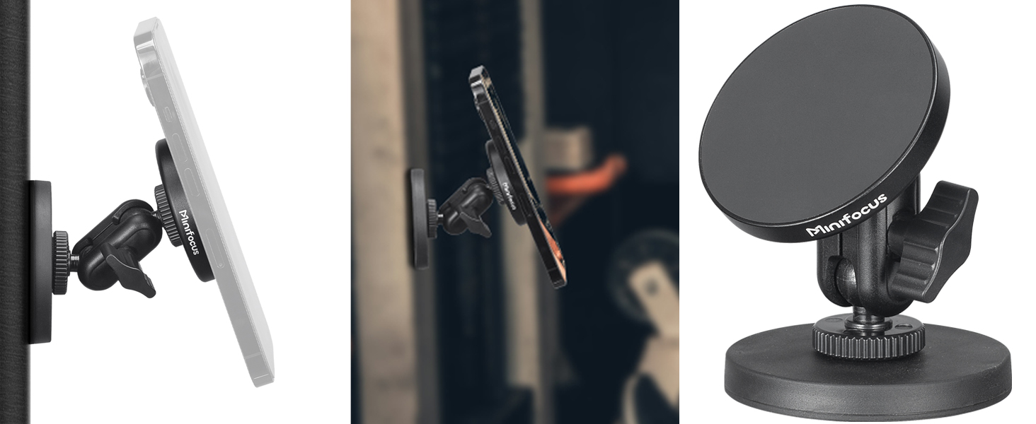 Magnetic Tripod Holder Mount Adapter for MagSafe iPhone Tripod Mount Adapter with 1/4” Screw Hole