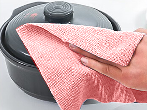 pink microfiber cloth