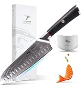 MAD SHARK Professional Chef Knife, Ultra-Sharp 8 Inch Damascus Santoku Knife, Made of Super Damas...