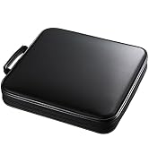 SANWA 160 Capacity CD Case, Large CD Sleeves, Portable DVD VCD Storage Box, Portable Zipper Bag, ...