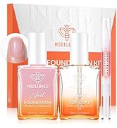 modelones Nail Strengthener Clear Gel Top Coat Nail Polish Cuticle Oil Pen Pink Nail Repair for D...
