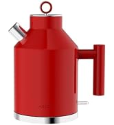 ASCOT Electric Kettle, 1.5L Stainless Steel Interior, Plastic-Free, 1500W Fast Boil, Retro Design...