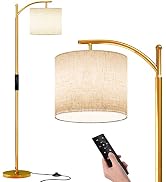 SUNMORY Arc Floor Lamp, Modern Floor Lamp with Romote Control and Stepless Dimmable Bulb, Metal S...