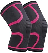 NuCamper 2 Pack Knee Brace for knee Pain Arthritis, Compression Sleeve for Men Women Support for ...