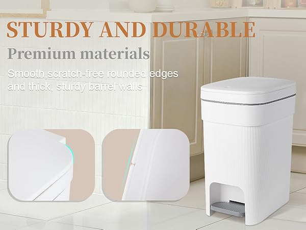 Sturdy Durable Recycling Bin Premium materials smooth scratch-free rounded edges, thick sturdy walls