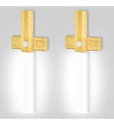 LAVAED Motion Sensor Lights Indoor,LED Rechargeable Battery Operated Wall Sconce Magnetic Stairwa...
