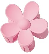 Pink Hair Claw Clips Flower Shaped Plastic Jaw Clips Anti-scratch Smell-less Useful Hold Tightly ...