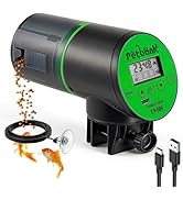 Petbank Automatic Fish Feeder for Aquariums - Rechargeable Auto Fish Food Dispenser Timer Feeder ...