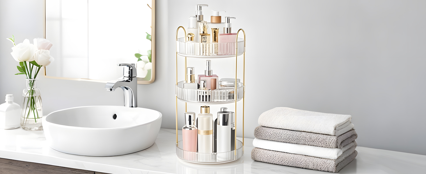 360° Rotating Makeup Organizer