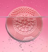 Jessup Makeup Brush Cleaning Mat with Color Removal Sponge, 2 in 1 Silicone Makeup Brush Cleaner ...