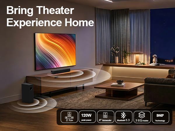 sound bar with subwoofers