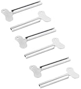 6Pcs Silvery Metal Tube Squeezer Keys, Toothpaste Metal Hair Dye Color Key Roller Dispenser Tool ...