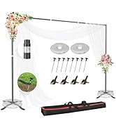 EMART Backdrop Stand 10x8.5FT Photo Studio Adjustable&Lockable Background Stand Support kit with ...
