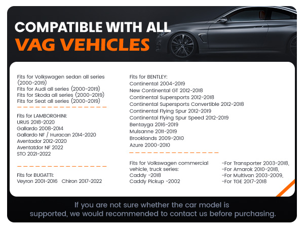 Compatible with ALL VAG Vehicles