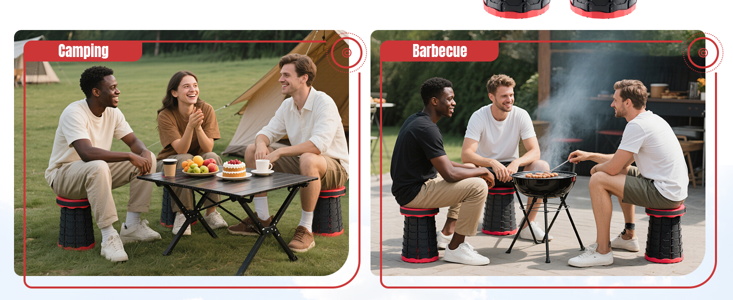 Upgraded Foldable Stool Thickened Set of 2