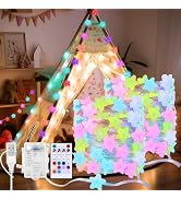 osteplus Fairy Lights Color Changing 16.5FT String Lights with Remote, 2-Pack Mini Star LED